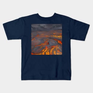 Red and orange lava flow Kids T-Shirt